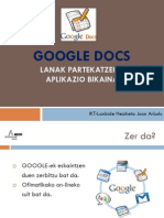 Google Docs Aurkezpena