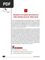 People'S Participation in The Democratic Process: Module - 3