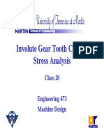 Involute Gear Tooth Contact Stress Analysis