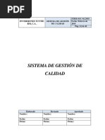 Manual de Sistema de Gestión de Calidad | PDF | Sistema de manejo de ...