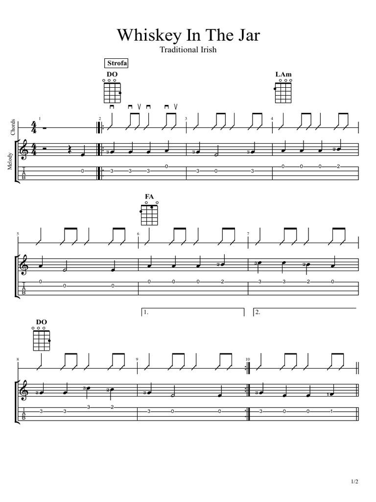 Whiskey in The Jar Uke Version Download Free PDF Classical Music