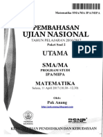 Pembahasan UN Matematika SMA IPA 2017 Paket 2