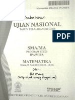 Pembahasan UN Matematika SMA IPA 2018 Paket 1