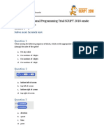 Scratch International Programming Trial SCRIPT 2018 Onsite Second Challenge Grades 4 - 5