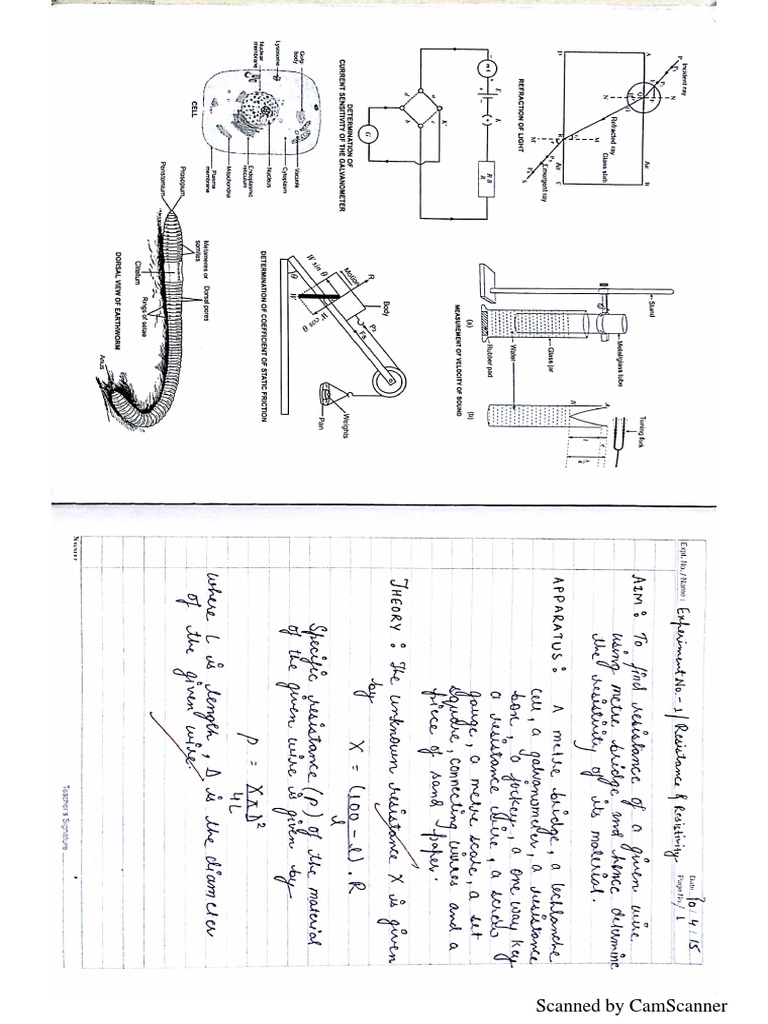 Physics Practical Notebook Guide | PDF