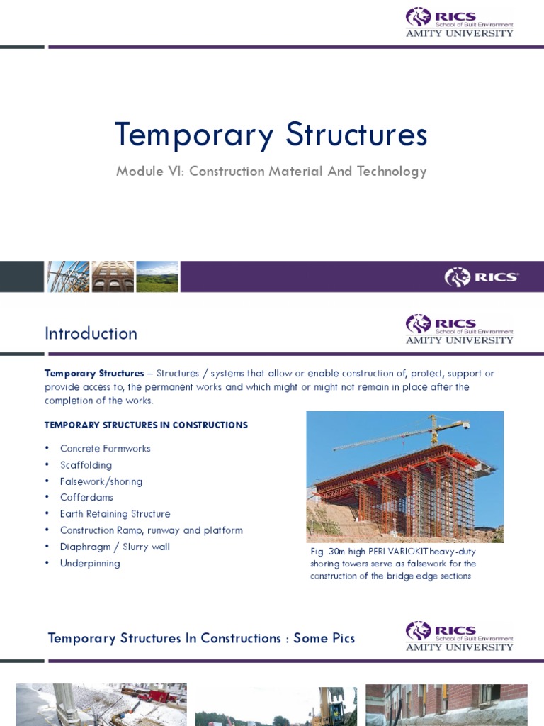 Temporary Structures in Construction | PDF | Precast Concrete | Concrete