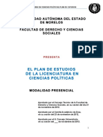 Licenciatura en Ciencias Políticas Plan de Estudio