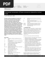 Horizontal Movements of Frame Structures Induced by Vertical Loads