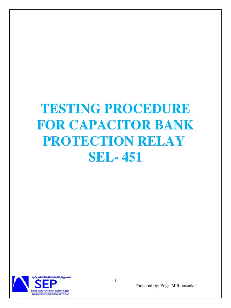 Test Procedure For Sel 451relays PDF Relay Password