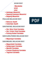 Pampanga Areas Bulacan Route