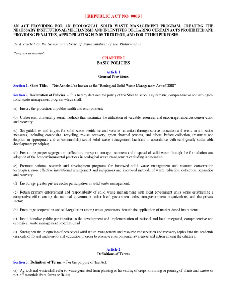 the-ecological-solid-waste-management-act-of-2000-establishing