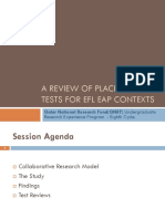 A Review of Placement Tests for EFL EAP Contexts