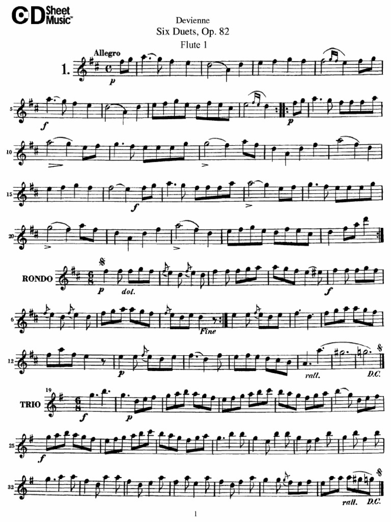 Devienne Six Duets, Op 82 (Flute I) PDF PDF