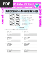 Multiplicación de Números Naturales para Quinto de Primaria
