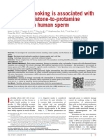 Cigarette Smoking Is Associated With Abnormal Histone To Protamine Transition in Human Sperm