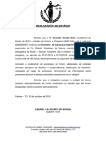 Modelo de Declaração de Estágio - Advocacia