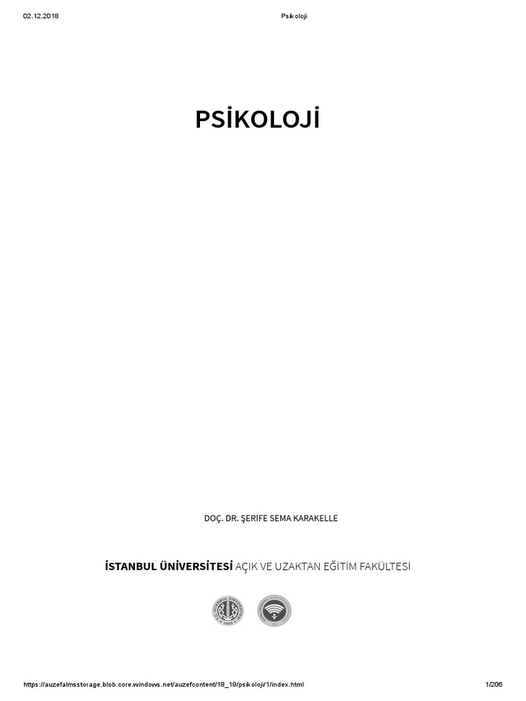 Psikoloji Pdf Ders Pdf