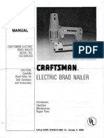 Craftsman Electric Brad Nailer - 652.684260 - Owners Manual - April 1978