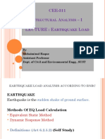 Earthquake Load Calculation