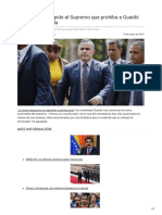 El Fiscal General Pide Al Supremo Que Prohíba A Guaidó Salir de Venezuela