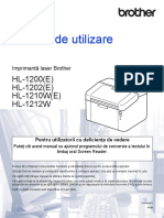Manual de Utilizare: HL-1200 (E) HL-1202 (E) HL-1210W (E) HL-1212W