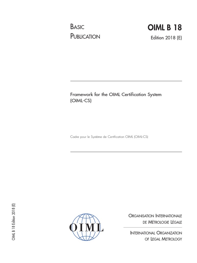 OIML Certification System Framework | PDF | Metrology | Business