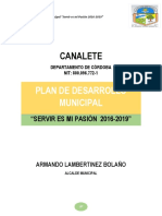 Plan de Desarrollo Municipal Canalete Cordoba 20162019 Acuerdo