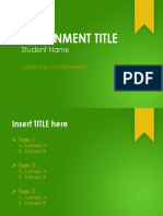 Assignment Title: Student Name