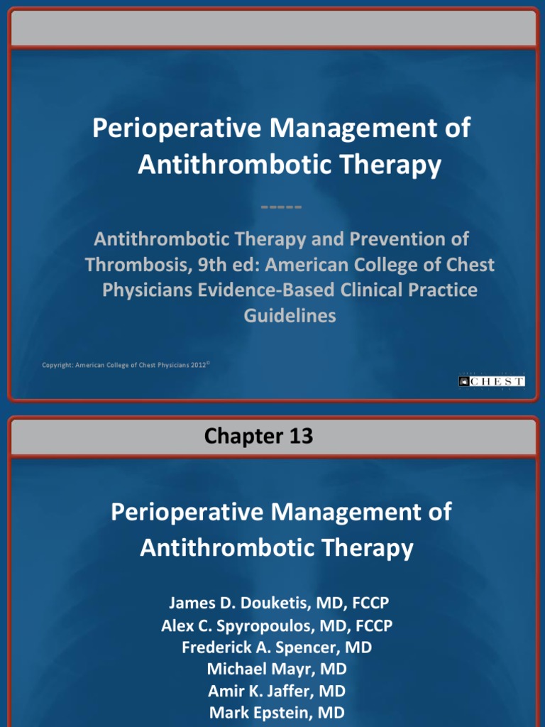 Perioperative Management of Antithrombotic Therapy | PDF | Stroke | Aspirin