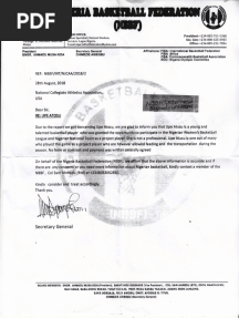 Letter To Labette From NBBF
