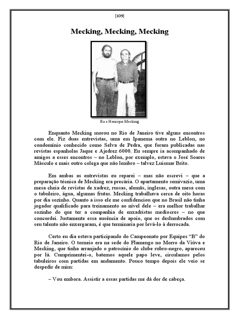 En Passant - Henrique Mecking (Mequinho), PDF, Xadrez