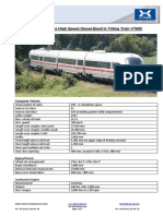 Technical Data High Speed Diesel-Electric Tilting Train VT605
