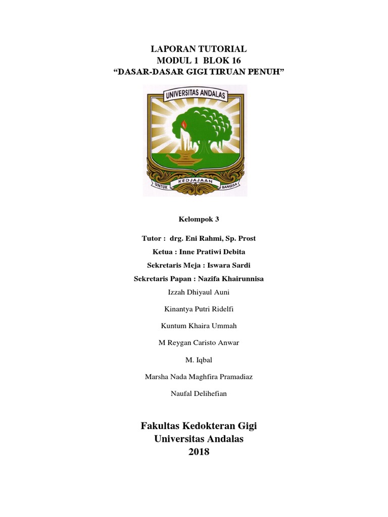 Laporan Tutorial Modul 1 Blok 16 | PDF