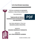 Innovacion de Productos Desengrasantes Biodegradables para Uso Industrial