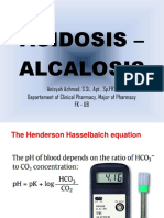 Acidosis - Alcalosis: Anisyah Achmad, S.Si., Apt., SP - FRS Departement of Clinical Pharmacy, Major of Pharmacy FK - Ub