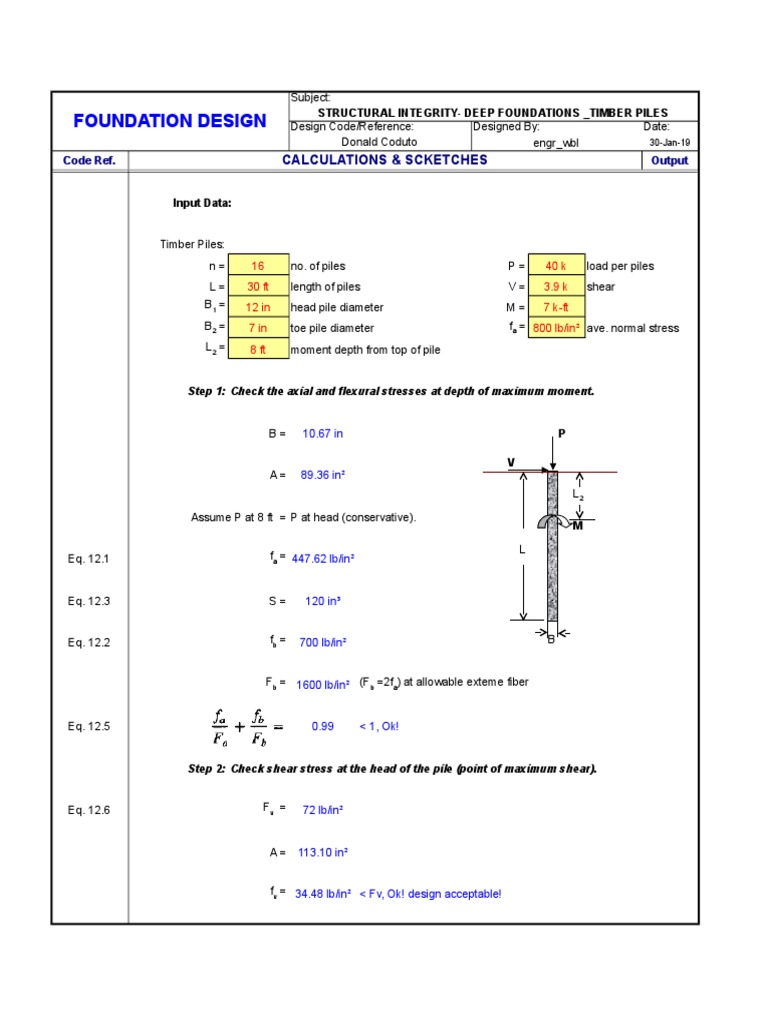 Bored Pile Design - Deep Foundation | PDF | Deep Foundation | Stress ...