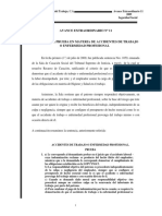 Carga de La Prueba en Materia de Accidentes de Trabajo o Enfermedad Profesional