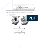 Compare The Shear Force and Bending Moment Diagram For Two Popular Bending Tests. (I) Three Point Bend Test (Ii) Four Point Bend Test