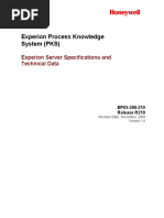 Experion Server Specifications and PDF