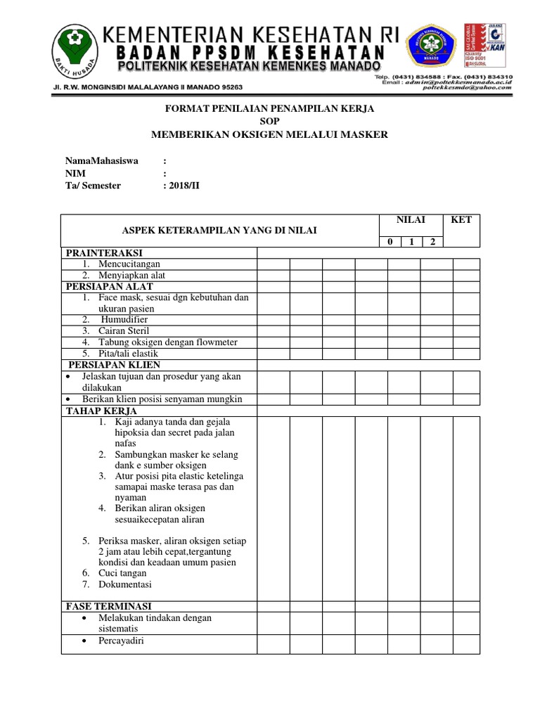 Penilaian Oksigenasi Melalui Masker | PDF | Sains & Matematika