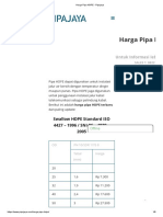 Harga Pipa HDPE - Pipajaya