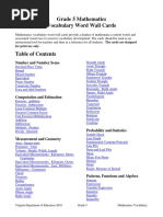 Grade 5 Mathematics Vocabulary Word Wall Cards: Number and Number Sense