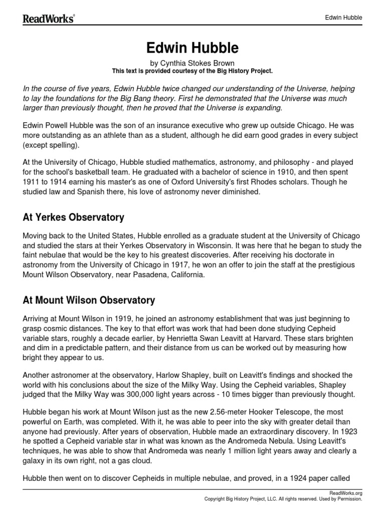 Edwin Hubble | PDF | Galaxy | Redshift, image size:768x1024
