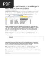 Mail Merge Excel To Word 2010 - Mengatur Field Date Ke Format Indonesia