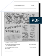 1ª AVALIAÇÃO BIMESTRAL DE LÍNGUA PORTUGUESA                            VALOR