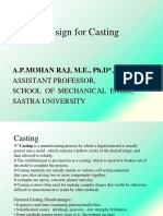 Design For Casting: A.P.MOHAN RAJ, M.E., PH.D