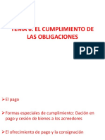 Tema 6 - El Cumplimiento de Las Obligaciones PDF