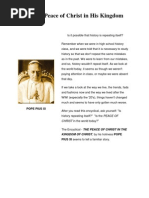 On the Peace of Christ in His Kingdom ( Pope Pius XI )