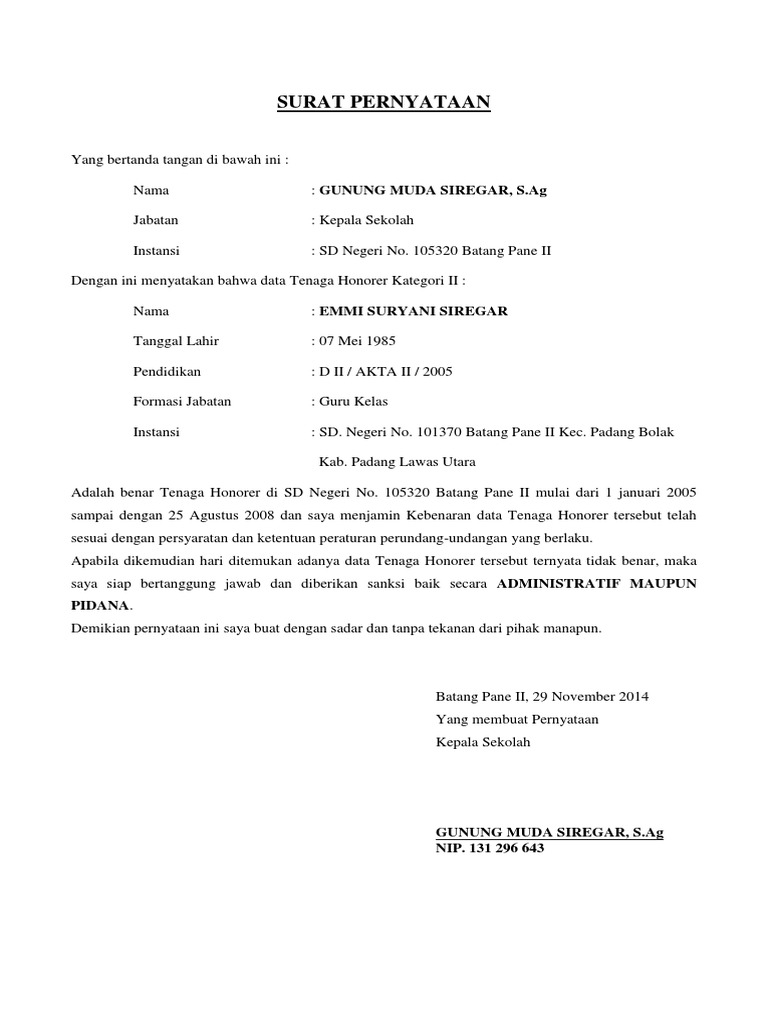 Contoh Surat Pemberian Honorarium Penulis