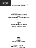 Emmanuel Terray - O Marxismo Diante Das Sociedades Primitivas